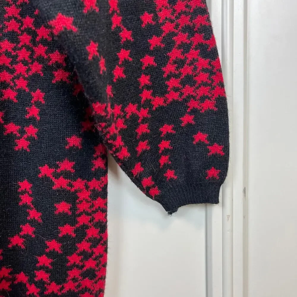 Oversized sweater 80s vintage extra long high collar